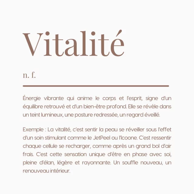 La vitalité, c’est bien plus qu’un regain d’énergie… C’est une promesse de renouveau intérieur. ✨

Avec le JetPeel ou l’Icoone, offrez à votre peau un soin revitalisant qui stimule en profondeur, réactive la microcirculation et booste l’éclat naturel du teint. 💆‍♀️🌿

Retrouvez une sensation de légèreté, une peau vivante et lumineuse, et une énergie qui rayonne bien au-delà de la cabine. 🌞

Accordez-vous cet instant pour recharger les batteries et faire le plein de vitalité. 💖

📍 Retrouvez-nous dans l'un de nos 3 centres : Antibes – Cannes – Pégomas

#vitalité #soinvisagecorps #jetpeel #icoone #eclat #bienetre #centrethetys #prendresoindesoi #selfcare #skincare