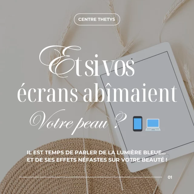 📱 Lumière bleue & écrans : et si votre peau en souffrait en silence ?

Invisible mais puissante, la lumière bleue émise par nos écrans pénètre profondément la peau…
Résultat ? Teint terne, taches pigmentaires, vieillissement cutané accéléré.

✨ Il est temps de faire une pause digitale.
Un bon livre, une balade, un soin régénérant… et votre peau vous dira merci 💆‍♀️

Chez Thetys, nous avons les solutions :
💨 JetPeel oxygénant
💡 Lumière LED apaisante
🧬 Microneedling booster de collagène
💆🏼‍♀️ Soin du visage
🛡 Et une gamme solaire Mesoestetic qui protège aussi… de la lumière bleue 💻☀️

📍 Antibes – Cannes – Pégomas
➡️ Réservez votre moment pour vous.
Un moment loin des écrans, tout proche de votre beauté 💖

#DigitalDetox #LumièreBleue #SoinsExperts #CentreThetys #AntiAge #Mesoestetic #SkincareRoutine #GlowTime
