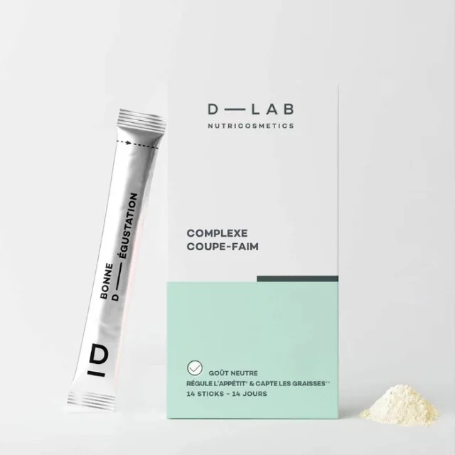 🍃✨ Le Complexe Coupe-Faim D-LAB : votre allié minceur naturel ✨🍃

Envie de maîtriser votre appétit et dire adieu aux fringales ? 🌿 Découvrez le Complexe Coupe-Faim D-LAB, une cure de 14 jours pour retrouver le contrôle et avancer sereinement vers vos objectifs !

💖 Ses bienfaits :
✔️ Apporte un effet de satiété rapide
✔️ Aide à contrôler l’appétit et les pulsions alimentaires
✔️ Limite les grignotages et favorise la perte de poids

➡️ Le + : Une formule clean, au goût neutre, à base de konjac, figuier de barbarie bio & caroube 🌱

📆 1 stick/jour – 14 jours de cure

📍 Disponible dans nos 3 centres : Antibes, Cannes & Pégomas

#MinceurNaturelle #CoupeFaimDLAB #DLABNutricosmetics #CentreThetys #Silhouette #Satiété #StopFringales #BeautéDeDemain