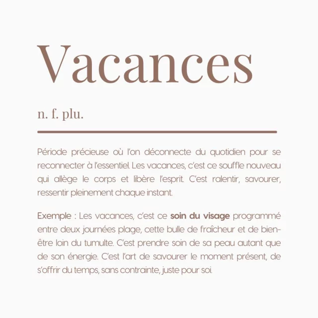 Les vacances, ce n’est pas seulement une pause dans votre emploi du temps… C’est une parenthèse pour vous retrouver. ✨

Et si vous en profitiez pour offrir à votre peau un véritable moment de fraîcheur et de régénération ?
Nos soins du visage sont conçus pour hydrater, apaiser et illuminer, tout en vous procurant une profonde sensation de bien-être. 💆‍♀️🌿

Entre deux journées plage, accordez-vous ce temps rien que pour vous — loin de l’agitation, proche de votre essentiel.
Parce qu’en vacances aussi, prendre soin de soi est une priorité.

📍 Retrouvez-nous dans l’un de nos 3 centres : Antibes – Cannes – Pégomas

#vacances #soindusoi #soinvisage #fraîcheur #centrethetys #esthétiqueavancée #skincareaddict #pausebienetre #rituelété